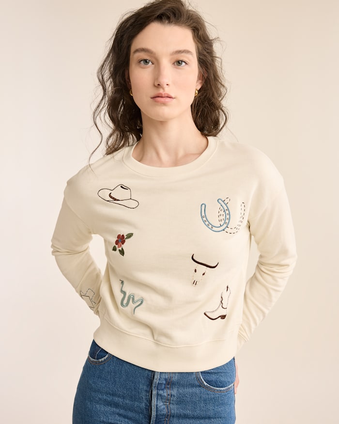 WOMEN'S SOUVENIR FRENCH TERRY CREWNECK